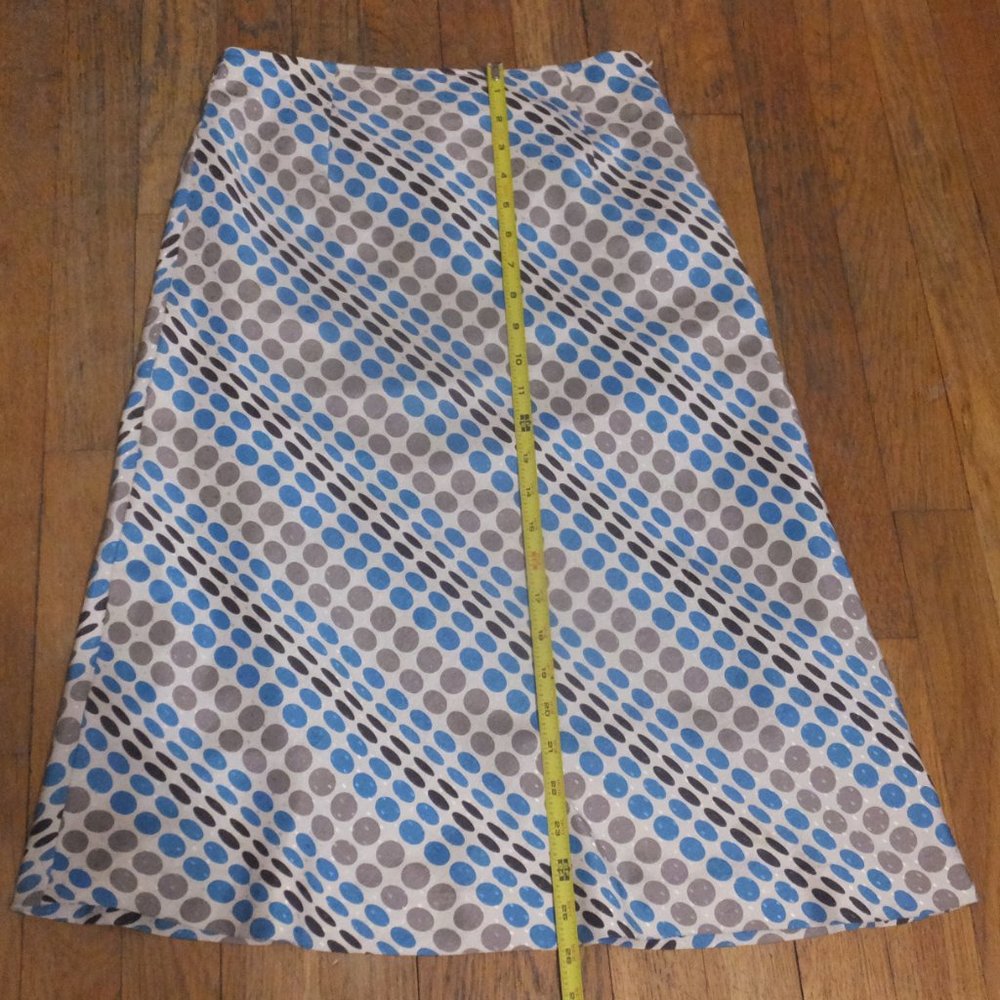 Abstract Dot Print A-Line Skirt